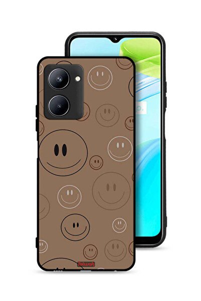 Tolwak Realme C33 Protective Case Cover Smiley Faces Pattern