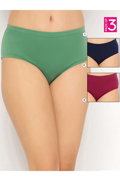 Clovia By Styli Set of 3 - Mid Rise Hipster Panties with Inner Elastic