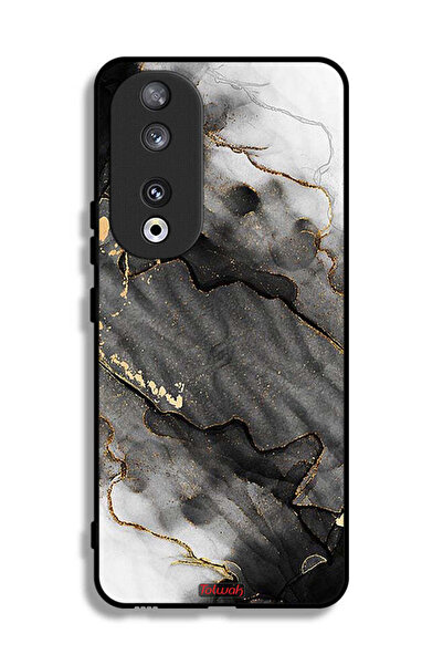 Tolwak غطاء حماية لهاتف Honor 90 من الرخام اللامع