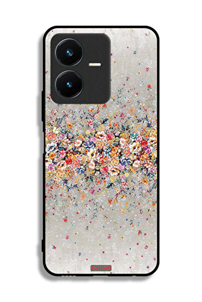 Tolwak Vivo Y22s Protective Case Cover Small Flowers Abstract Art