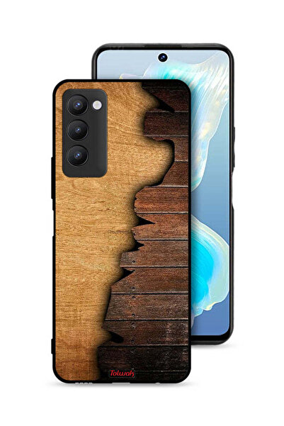 Tolwak غطاء حماية لهاتف تكنو كامون 18 بنمط خشبي عتيق