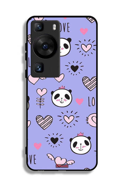 Tolwak غطاء حماية لهاتف هواوي P60 بتصميم الحب ورسومات الباندا