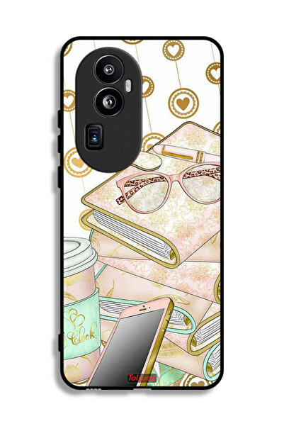 Tolwak غطاء حماية لهاتف Oppo Reno10 Pro Plus بتصميم نظارات على شكل كتب