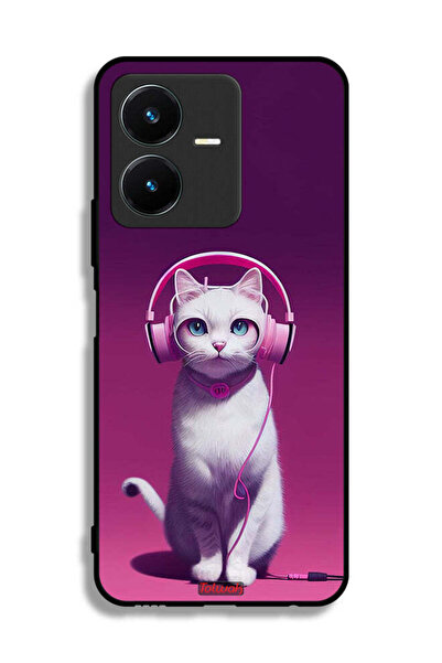 Tolwak غطاء حماية لهاتف Vivo Y22 بتصميم قطة لطيفة