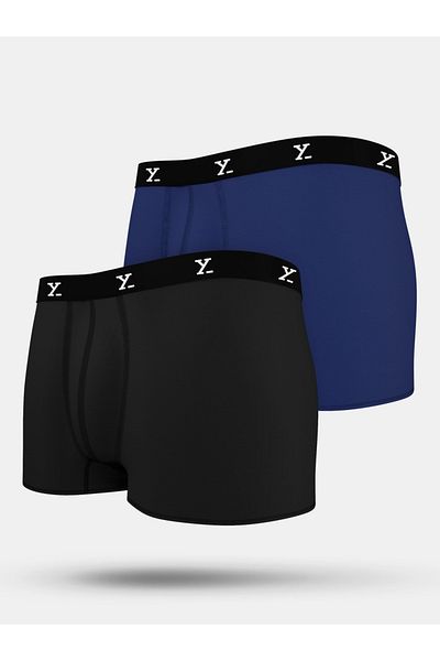 XYXX By Styli Pack of 2 - Logo Waistband Detail Trunks