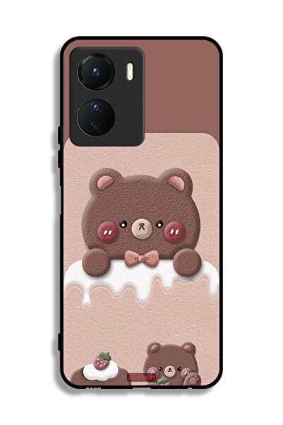 Tolwak غطاء حماية لهاتف Vivo Y16 بطبعة دب الفراولة