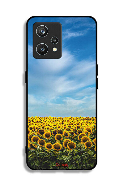 Tolwak غطاء حماية لهاتف Realme 9 Pro Plus بتصميم عباد الشمس تحت السماء
