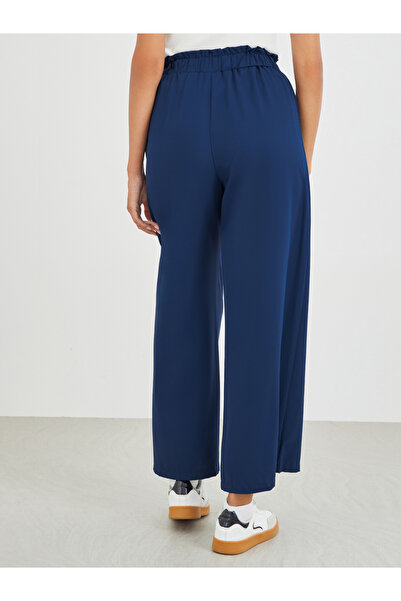 Take Two By Styli Solid Elastic Waist Wide Leg Pants