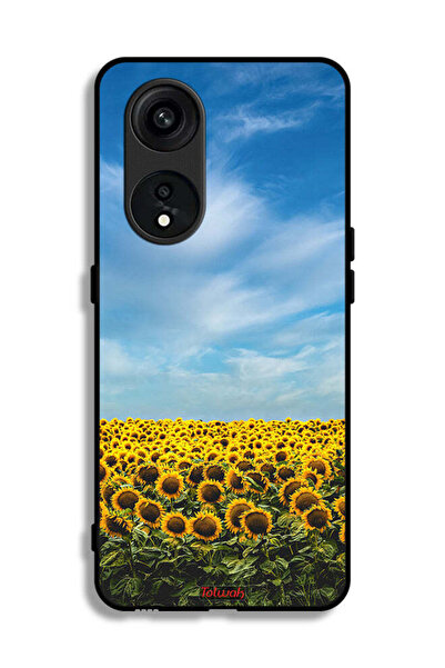 Tolwak غطاء حماية لهاتف Oppo Reno 8T 5G بطبعة عباد الشمس تحت السماء