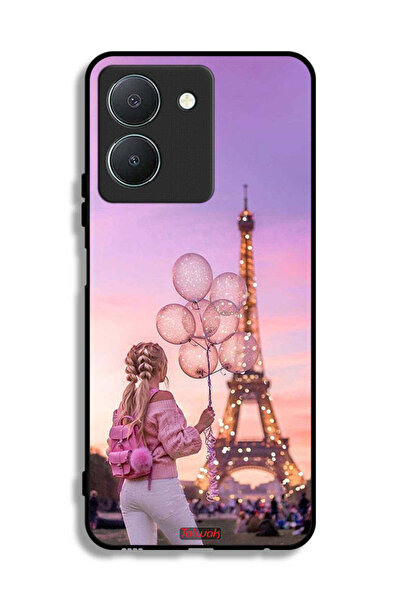 Tolwak غطاء حماية لهاتف Vivo Y36 5G بطبعة فتاة تحمل بالونات