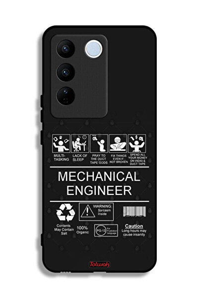 Tolwak غطاء حماية لهاتف Vivo V27، ملصق مهندس ميكانيكي