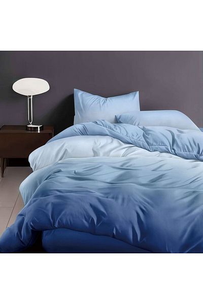 Pucioasa 6-piece bed linen in pastel blue finet