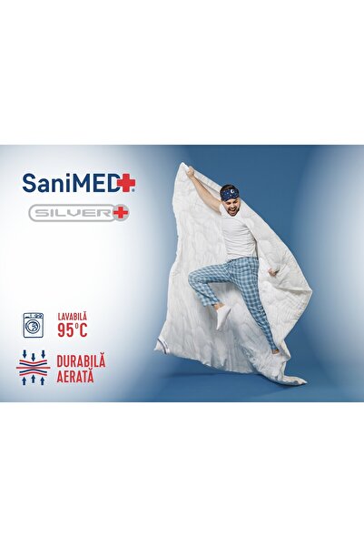 ALCAM duvet, SaniMed® 200x220 cm, quilted microfiber, 250g/sqm filling with SILVERPLUS® treatment