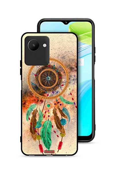Tolwak غطاء حماية لهاتف Realme C30s بتصميم ريش ماندالا معلق