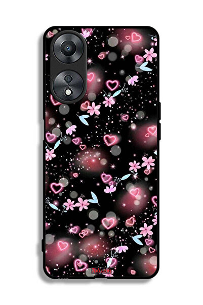 Tolwak غطاء حماية لهاتف Oppo A58 5G برسومات قلوب وأزهار صغيرة