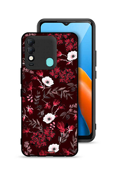 Tolwak غطاء حماية لهاتف تكنو سبارك 8 بنقشة زهور صغيرة وأوراق استوائية