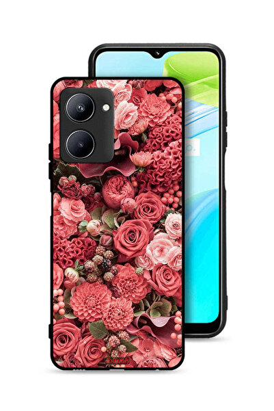 Tolwak Realme C33 Protective Case Cover Peach Roses