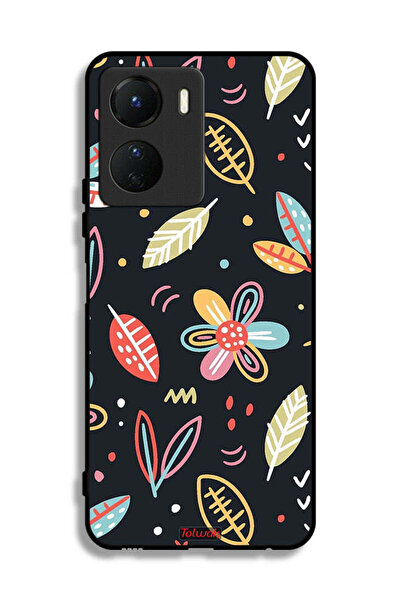 Tolwak Vivo Y16 Protective Case Cover Flowers And Leaves Abstract Art