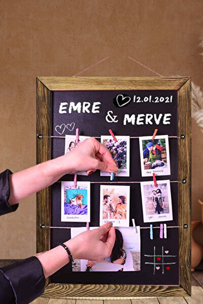Generic Brand Wooden Chalkboard Wall Photo Frame - 35 X 50 cm
