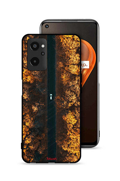 Tolwak غطاء حماية لهاتف Realme 9i 4G بتصميم طريق في أشجار الخريف
