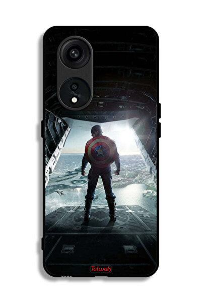 Tolwak غطاء حماية لهاتف Oppo Reno 8T 5G بتصميم صورة كابتن أمريكا