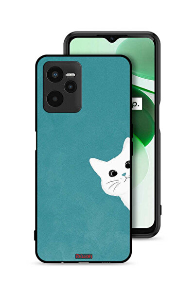 Tolwak Realme C35 Protective Case Cover Cat Appearing