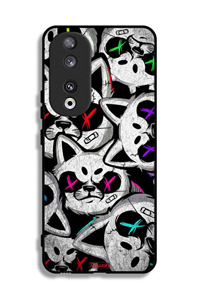 Tolwak غطاء حماية لهاتف Honor 90 بنقشة قطط مارشميلو