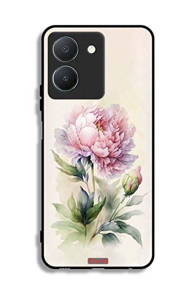 Tolwak Vivo Y36 5G Protective Case Cover Watercolor Rose Paint Art