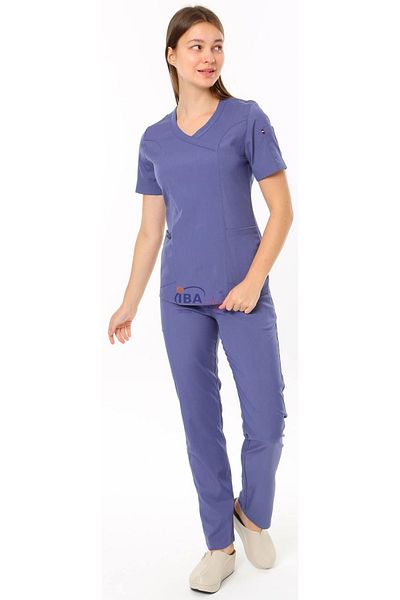 İBA MEDİKAL Costum medical ISOFT (croială slim) gri cețos pentru femei