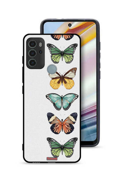 Tolwak غطاء حماية لهاتف موتورولا موتو جي 60 إس بنقشة أربع فراشات