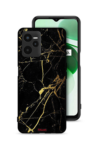 Tolwak غطاء حماية لهاتف Realme C35 - متصدع - رخام