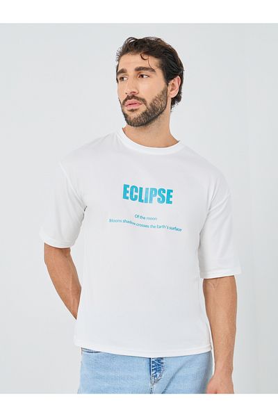 Styli Graphic Print Round Neck Oversized T-Shirt