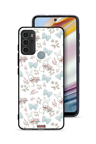 Tolwak غطاء حماية لهاتف موتورولا موتو جي 60 إس بطبعة أرنب وفراشات