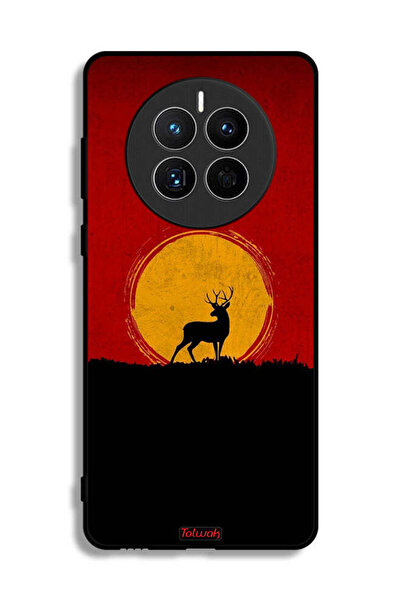 Tolwak غطاء حماية لهاتف هواوي ميت 50 إي بتصميم غزال وقمر