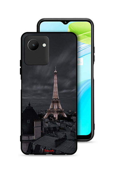 Tolwak غطاء حماية لهاتف Realme C30s بتصميم برج إيفل في الليل