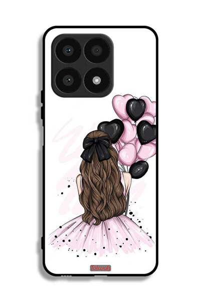 Tolwak غطاء حماية لهاتف Honor X8a يحمل صورة فتاة تحمل بالونات