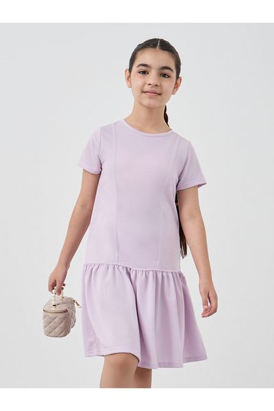 Styli Solid Drop Waist Knee-Length Dress