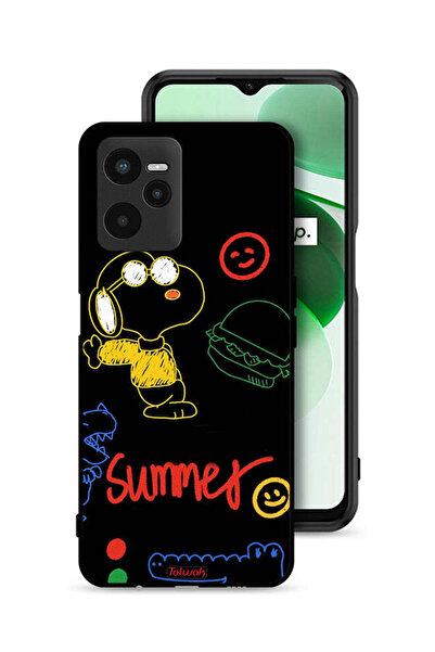 Tolwak Realme C35 Protective Case Cover Summer Sticker