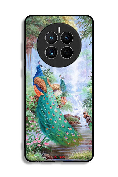 Tolwak غطاء حماية لهاتف هواوي ميت 50E بنقشة الطاووس