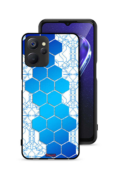 Tolwak غطاء حماية لهاتف Realme 9i 5G بتصميم شبكة أيقونات سداسية الأضلاع