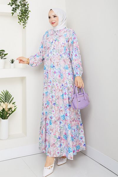 Pamuk Butik Γυναικείο φόρεμα με μοντάλ με γιακά δικαστή