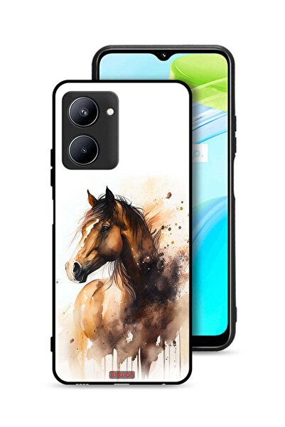 Tolwak غطاء حماية Realme C33 بتصميم حصان تجريدي