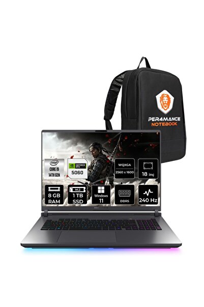 ASUS Rog Strix G18 i9 14900HX 8GB 1TB SSD RTX5060/8GB 240Hz 16" QHD+ W11H Gam...