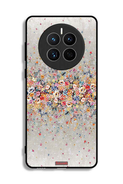 Tolwak غطاء حماية لهاتف هواوي ميت 50 إي بنقشة زهور صغيرة وفن تجريدي