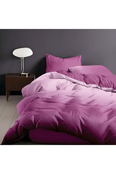 Pucioasa Finet bed linen 4 pieces pink fuchsia plain