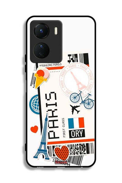 Tolwak غطاء حماية لهاتف Vivo Y16 - ملصق باريس