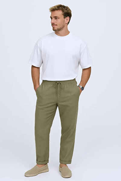 MD1974 Drawstring Linen Trousers