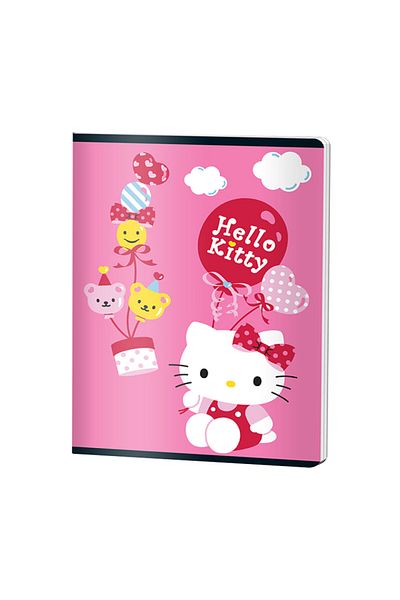 PIGNA , Notebook A5 48 Pages, Dictando Ruling, Hello Kitty Cover, Stapled Binding