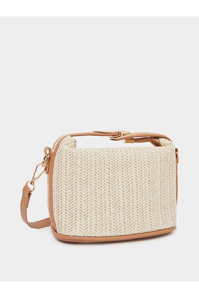 Styli Straw Belted Strap Hand Bag