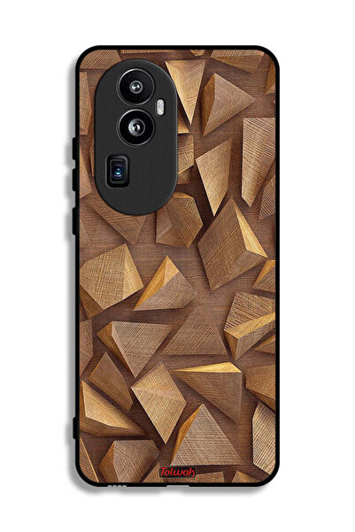 Tolwak غطاء حماية لهاتف Oppo Reno10 Pro Plus بتصميم قطع خشبية فنية
